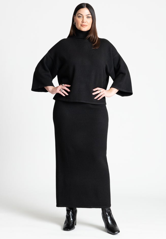 Boxy Three Quarter Sleeve Turtleneck image number 3