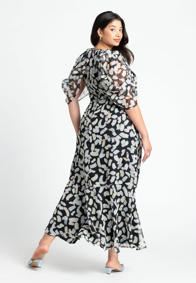 Chiffon Ruched Maxi Dress image number 2