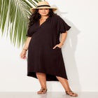 Gauze High-Low Sun Dress Cover Up image number null