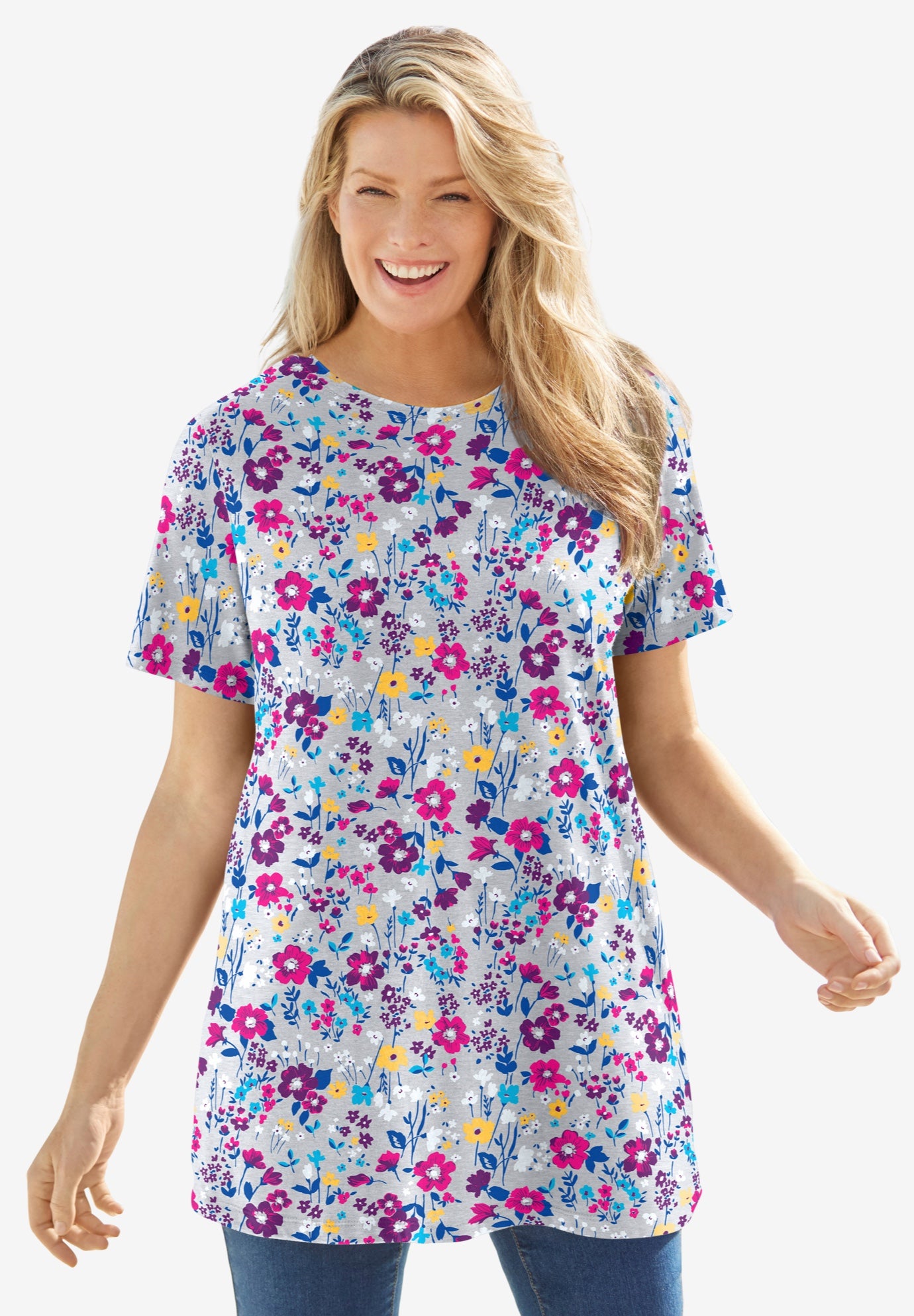 Perfect Printed Crewneck Tunic image number 0