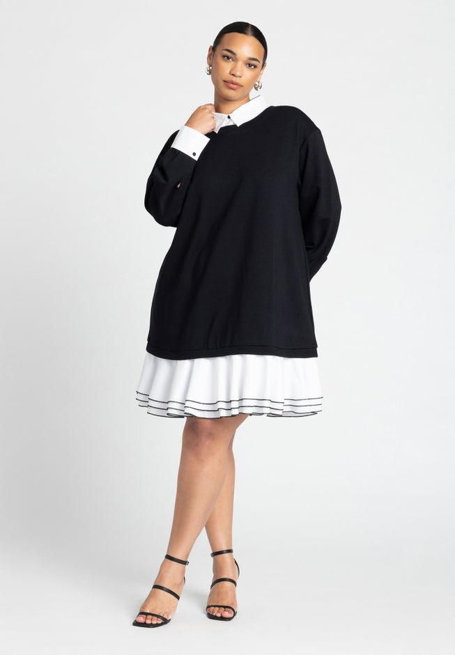 Twofer Mini Shirt Dress image number 1