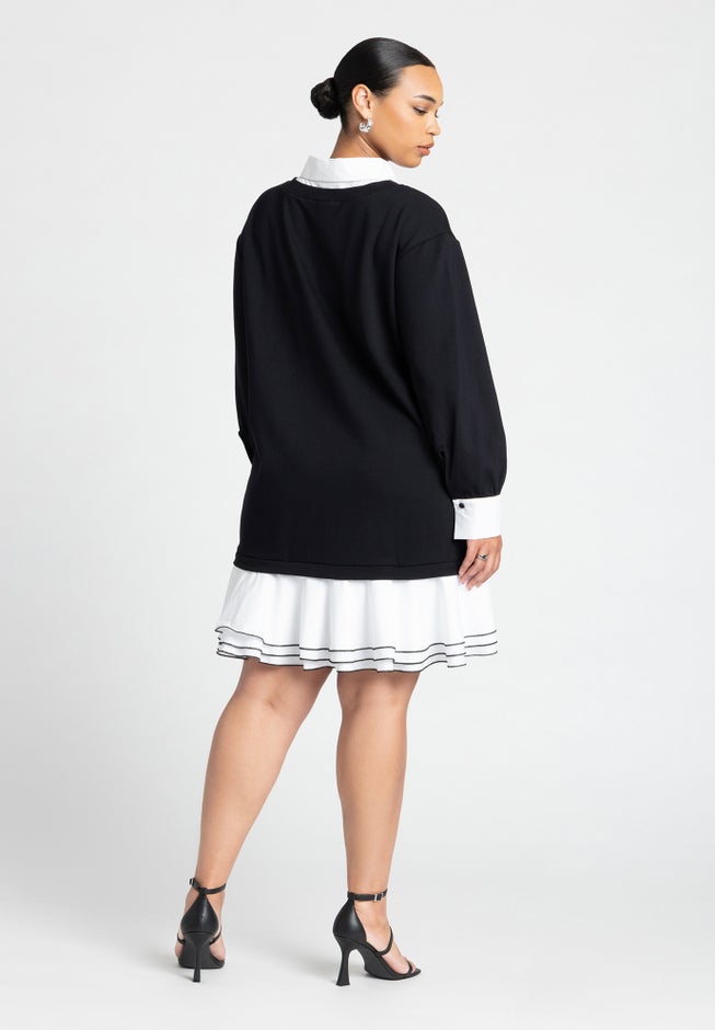 Twofer Mini Shirt Dress image number 2