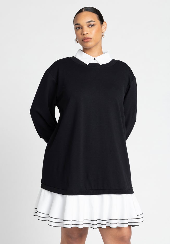 Twofer Mini Shirt Dress image number 3