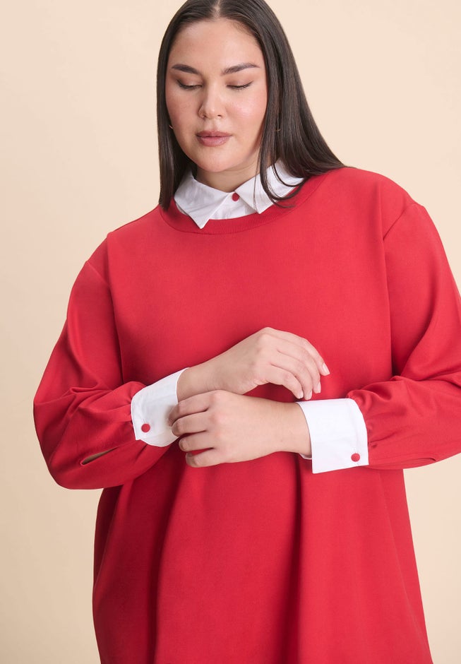 Twofer Mini Shirt Dress image number 2