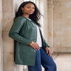 Three-Quarter Leather Jacket image number null