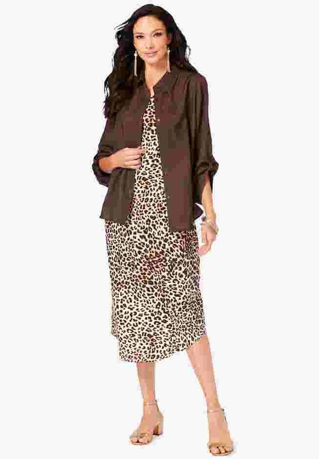 Roll Tab Jacket Dress image number 0