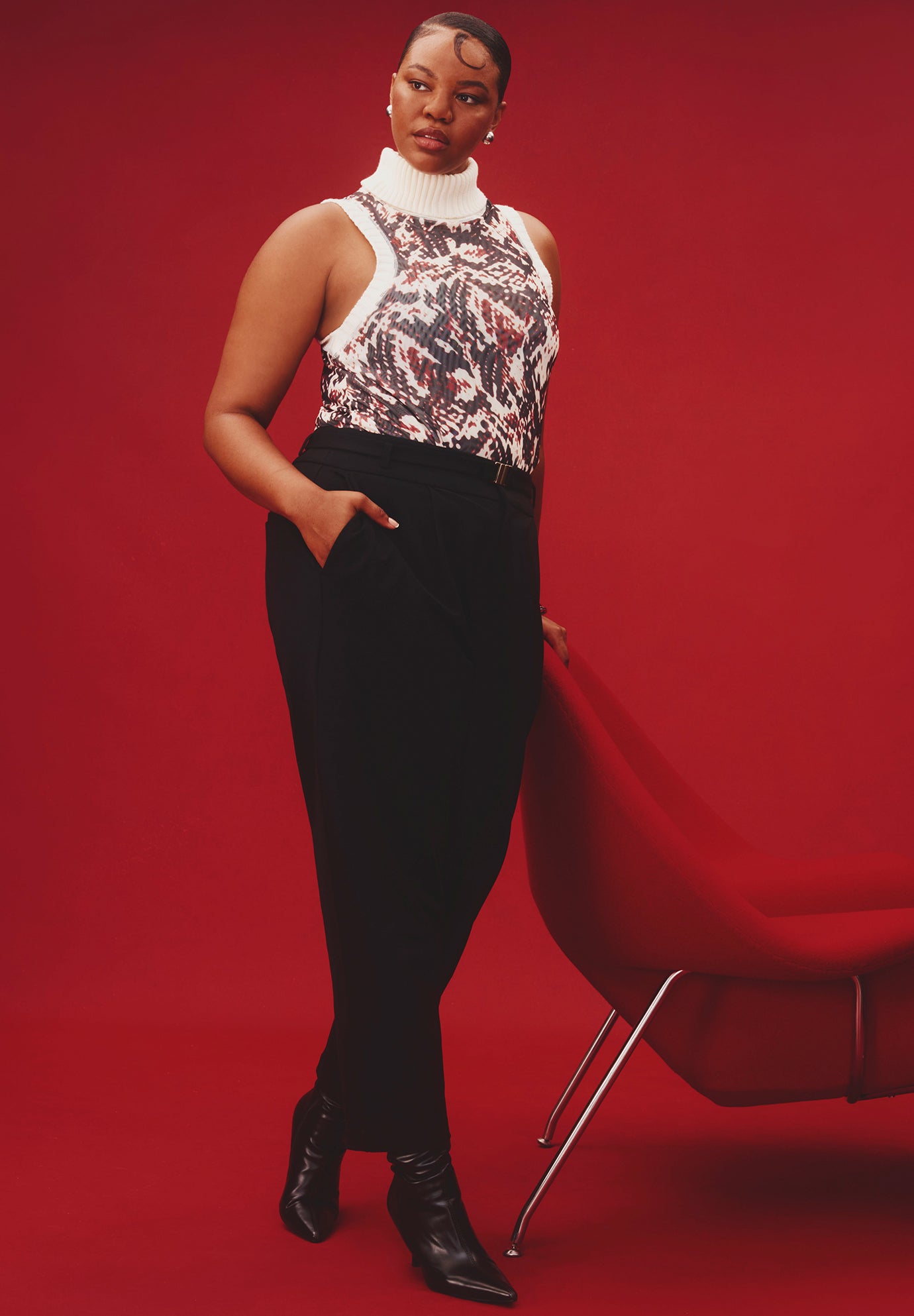 Ankle Pant With Belt image number 0