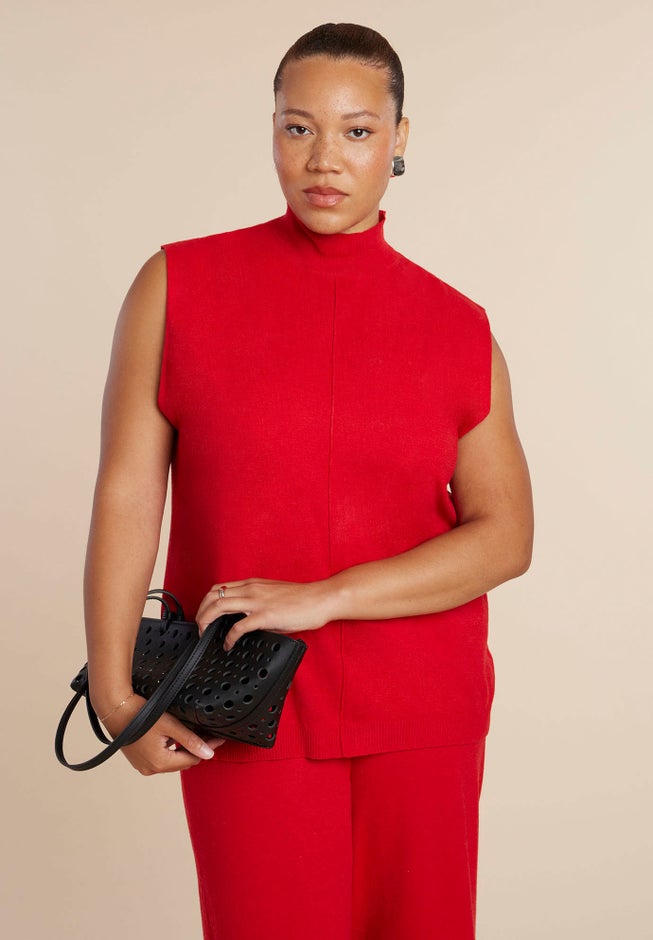 Turtleneck Sleeveless Sweater image number 2