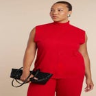 Turtleneck Sleeveless Sweater image number null