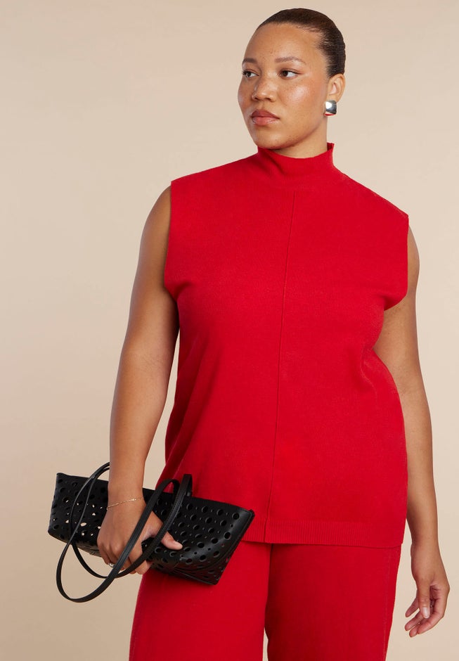 Turtleneck Sleeveless Sweater image number 0