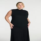 Turtleneck Sleeveless Sweater image number null