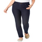 Secret Solutions&trade; Tummy Smoothing Straight-Leg Stretch Denim Jeans image number null