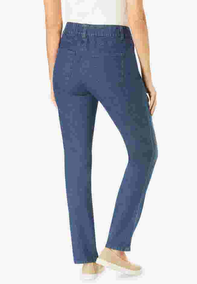 Secret Solutions&trade; Tummy Smoothing Straight Leg Denim Jean image number 1