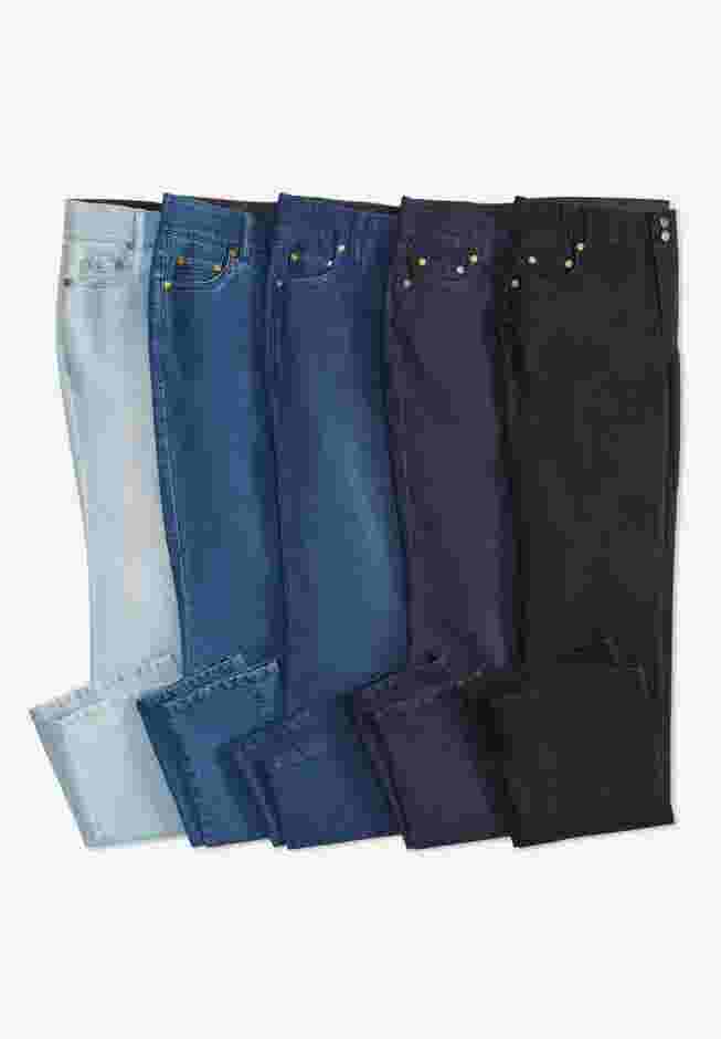 Secret Solutions&trade; Tummy Smoothing Straight Leg Denim Jean image number 6