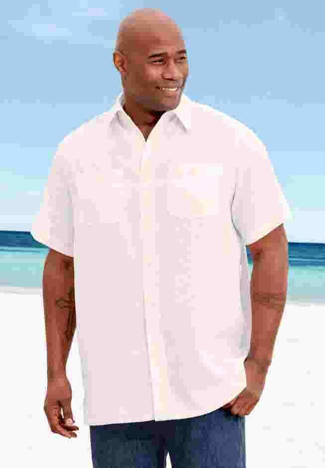 Short-Sleeve Linen Shirt image number 1