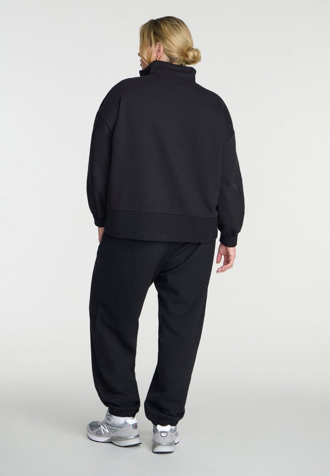 Knit Quarter Zip Collared Sweatshirt image number 3