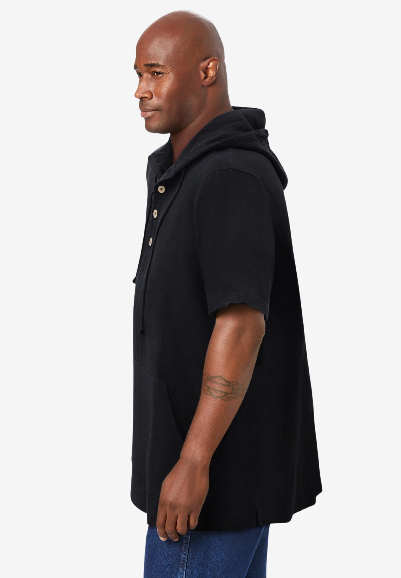 Gauze Short-Sleeve Hoodie image number 2