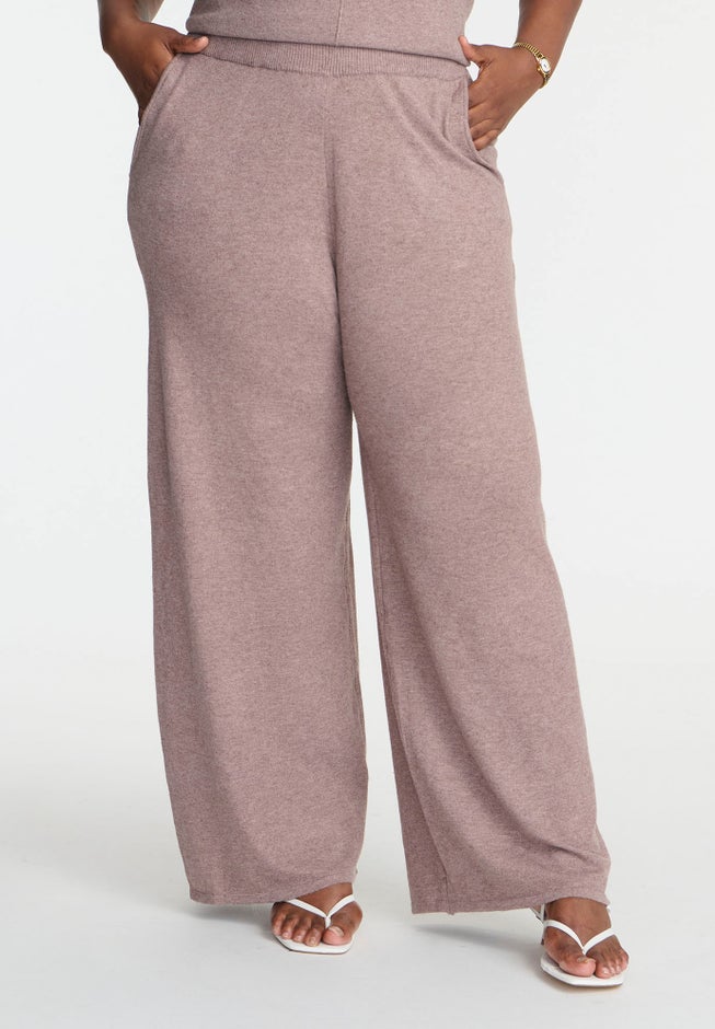 Knit Wide Leg Sweater Pant image number 1