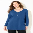 Suprema® Studio V-Neck Henley Top image number null