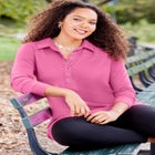 Cloud Knit French Terry Collared Tunic image number null