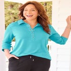 Cloud Knit French Terry Collared Tunic image number null