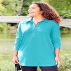 Cloud Knit French Terry Collared Tunic image number null