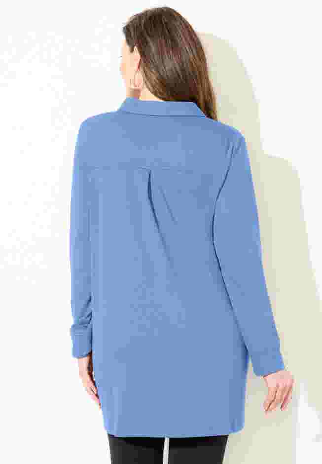 Cloud Knit French Terry Collared Tunic image number 1