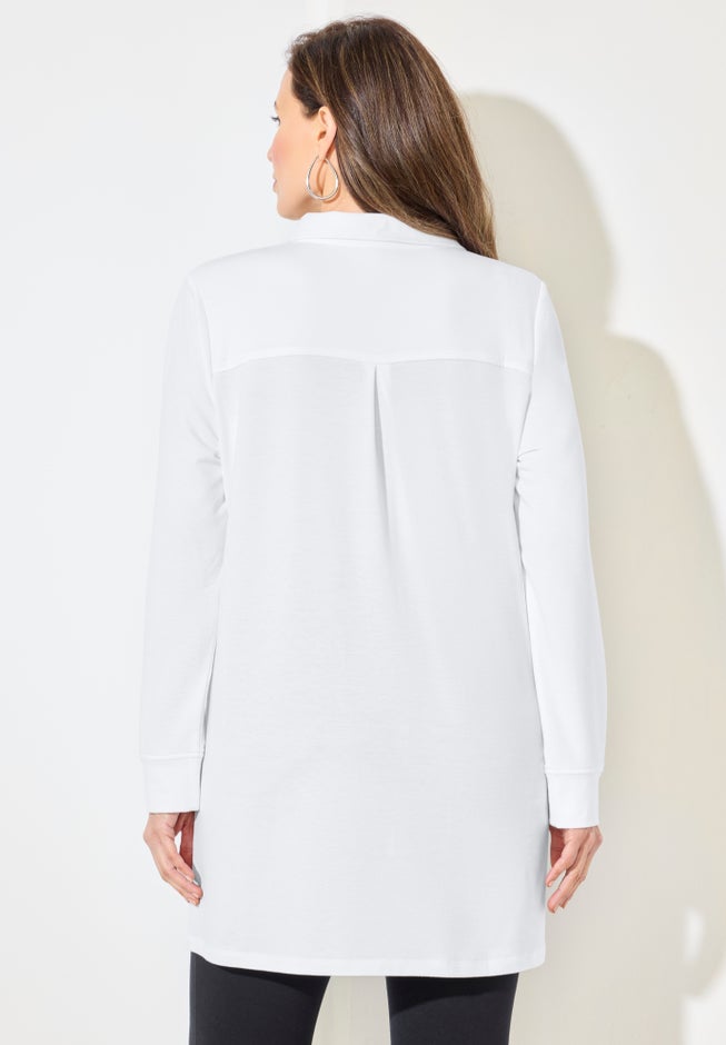Cloud Knit French Terry Collared Tunic image number 4