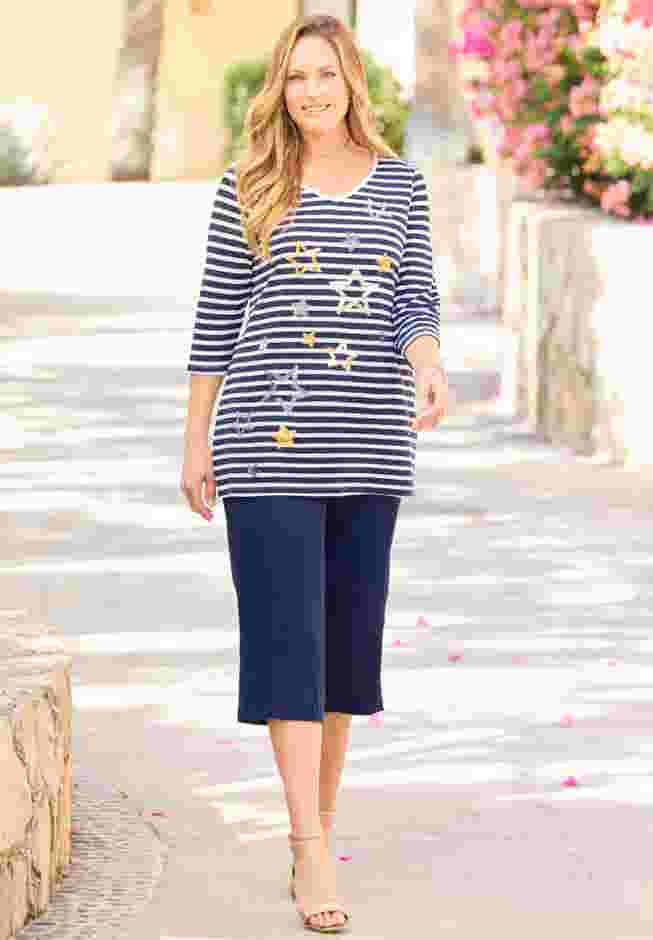 V-Neck Swing Tunic image number 1
