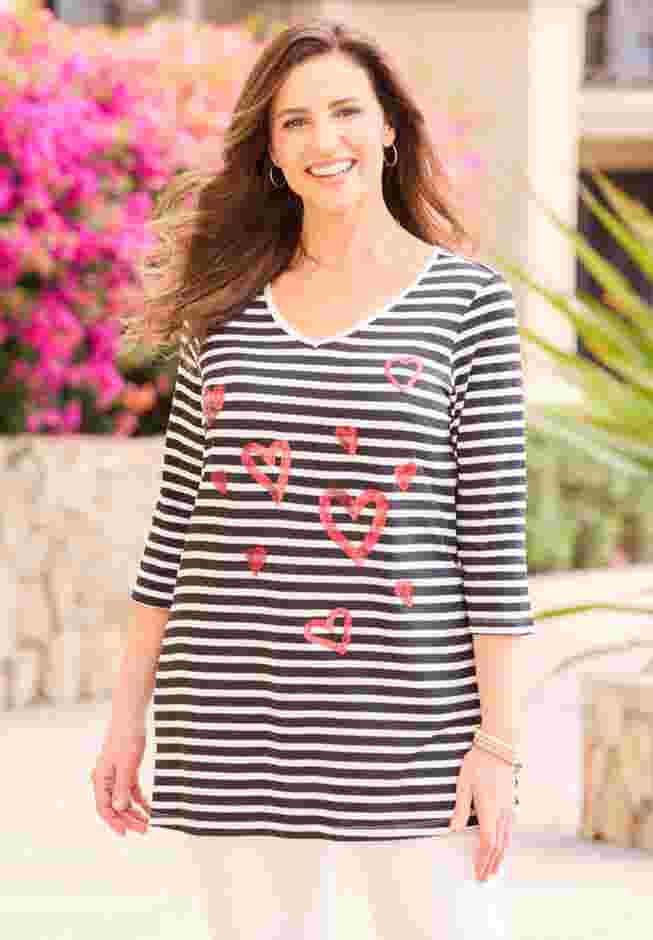 V-Neck Swing Tunic image number 0