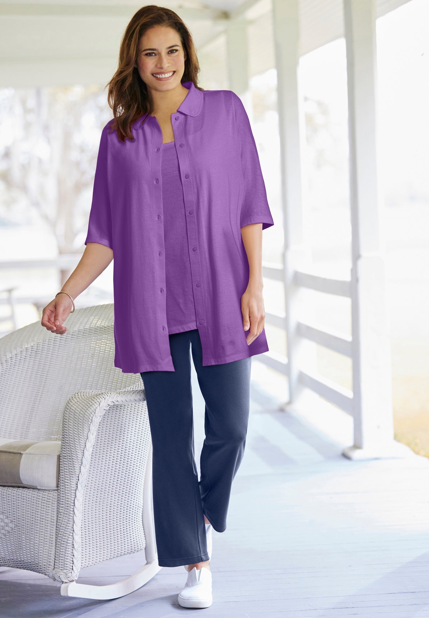 Knit Shirt With Free Tank image number 0