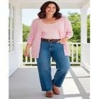 Cotton Cable Knit Cardigan Sweater image number null