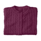 Cotton Cable Knit Cardigan Sweater image number null