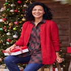Cotton Cable Knit Cardigan Sweater image number 5