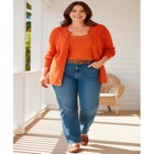 Cotton Cable Knit Cardigan Sweater image number null