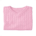 Cable Knit V-Neck Pullover Sweater image number 1