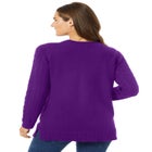 Cable Knit V-Neck Pullover Sweater image number null