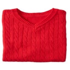 Cable Knit V-Neck Pullover Sweater image number 1