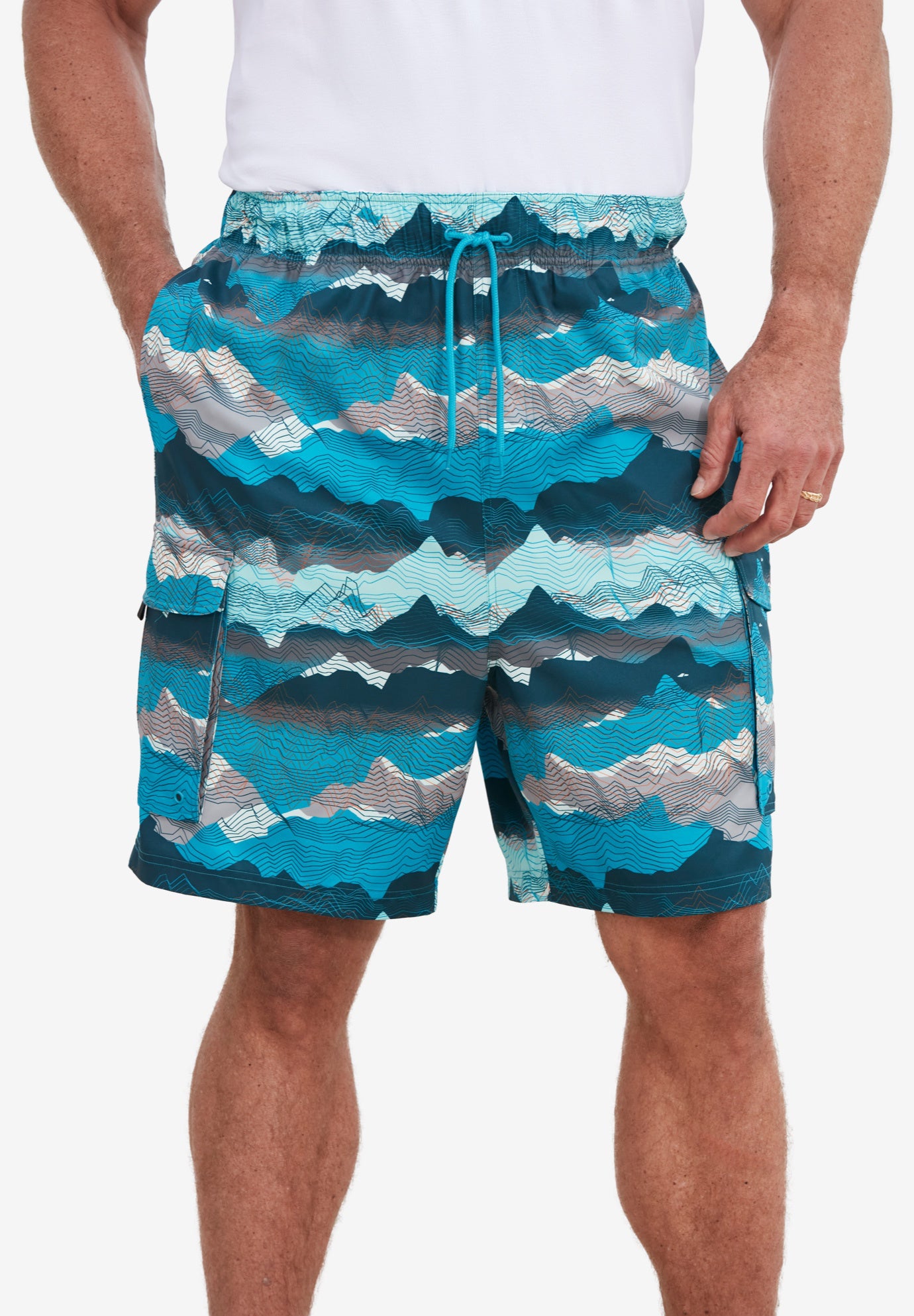 8" Flex Cargo Swim Trunks image number 6