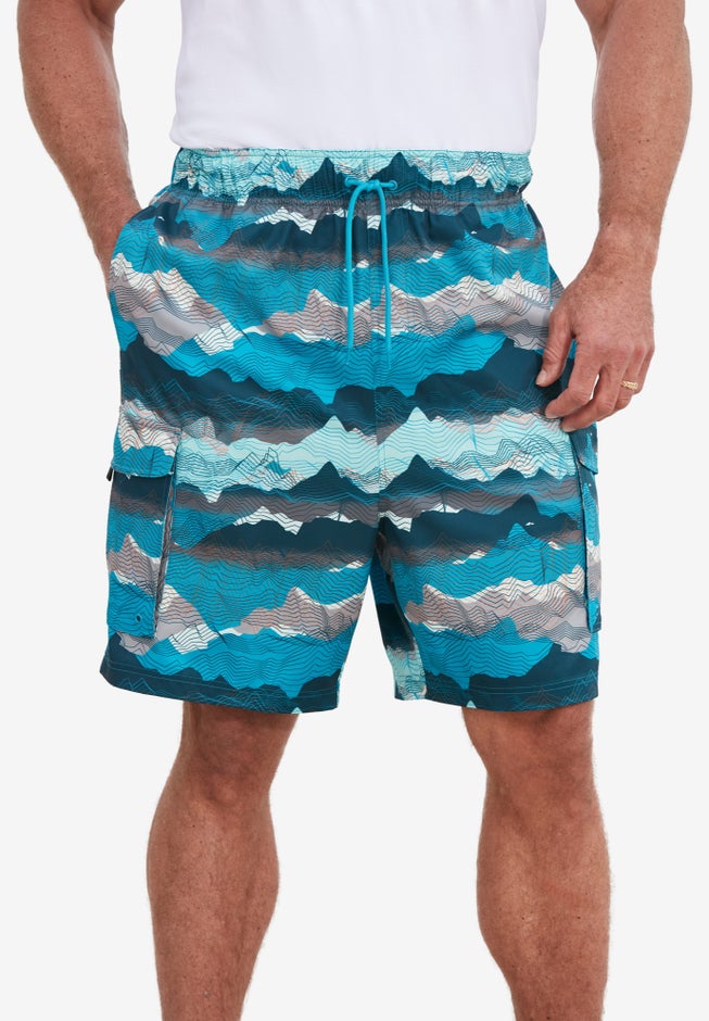8" Flex Cargo Swim Trunks image number 6