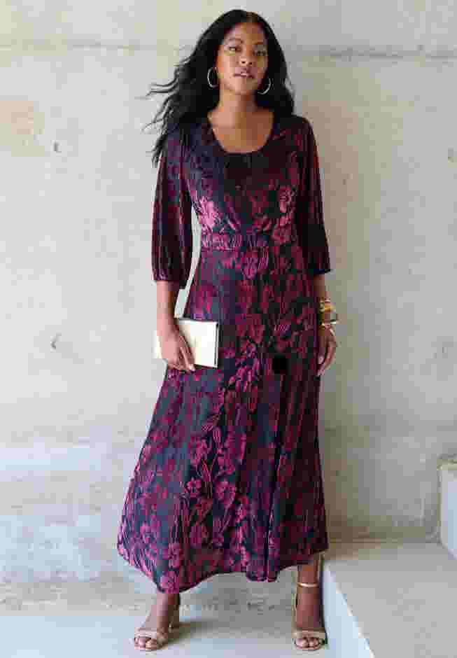 Velvet Burnout Dress image number 3