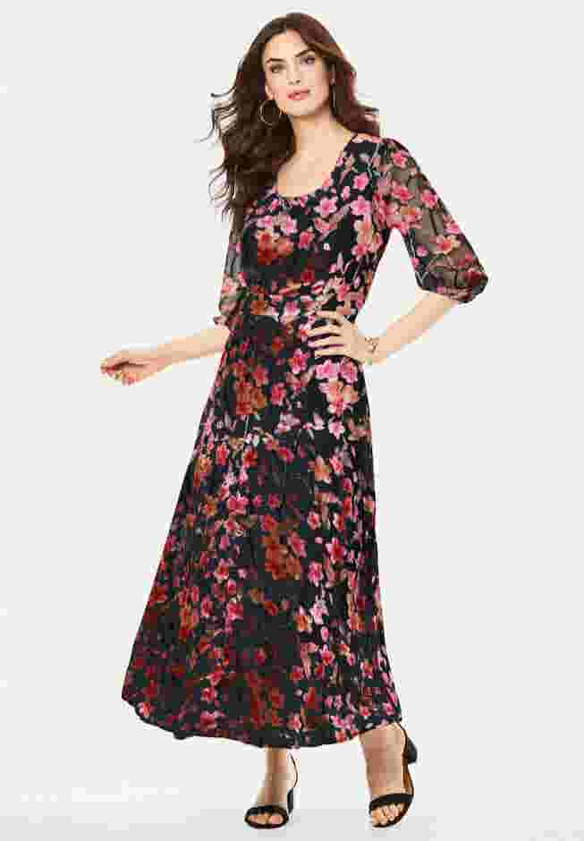 Velvet Burnout Dress image number 0