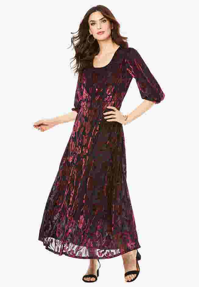 Velvet Burnout Dress image number 0