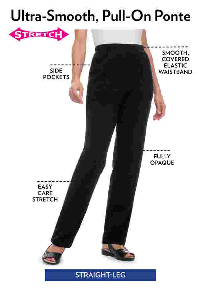 Straight Leg Ponte Knit Pant image number 4