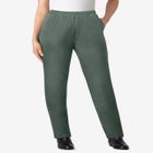 Straight-Leg Stretch Ponte-Knit Pull-On Pants image number null