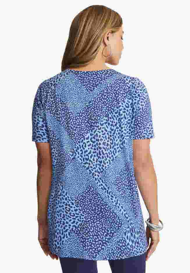 Stretch Cotton Square Neck Tunic image number 1