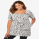 Stretch Cotton Square Neck Tunic image number 0