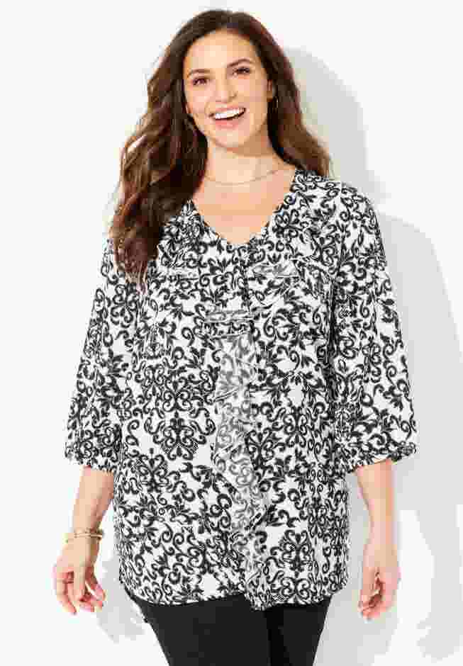 Modern Romance Ruffle Blouse image number 0