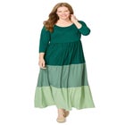 Colorblock Tiered Dress image number 0