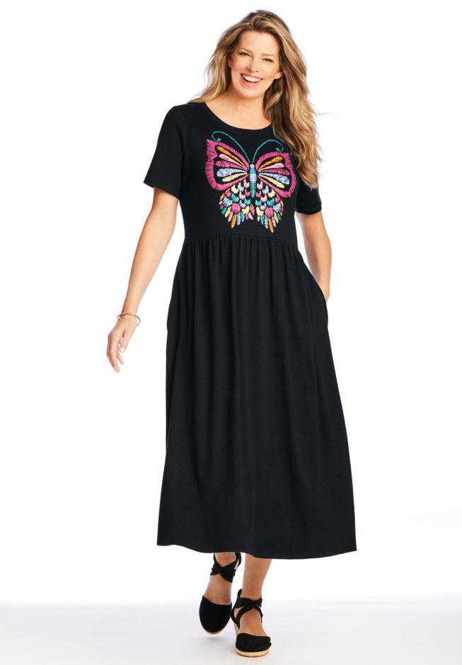 empire waist dress with short sleeves Simple Chiffon Short Sleeves Empire Waist A-Line Maxi Bridesmaid Dress